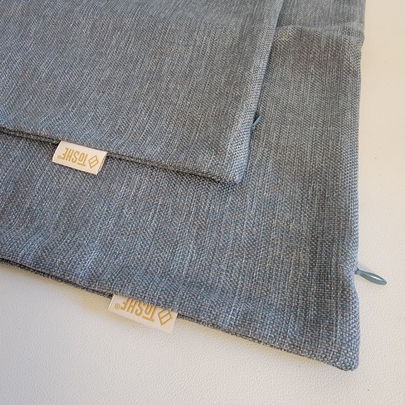 TOSHE Rustic Blue Pillow Covers 16x16 Set of 2 Decorative Throw NEW - Picture 4 of 8